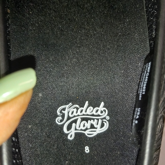 !💜Faded Glory Shoes Mules Brown Faux Leather Tooled Etchings Slip-On   Siz… - Picture 5 of 7